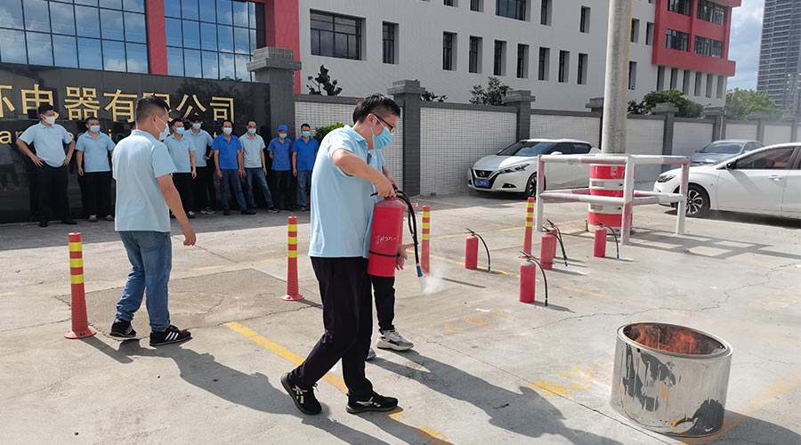 安全生產(chǎn)不松懈！金環(huán)電器開展消防應(yīng)急救援演練